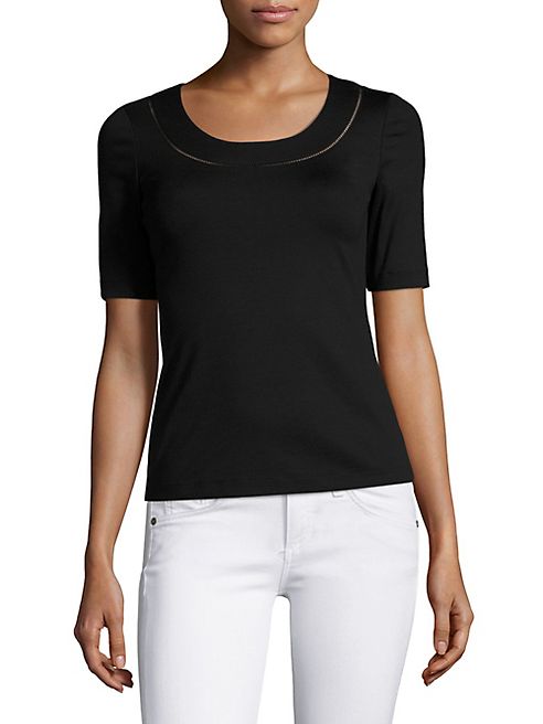 Lafayette 148 New York - Ajour Stretch-Cotton Tee