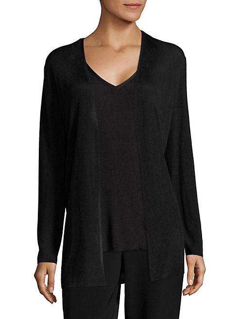 Lafayette 148 New York - Ribbed Open-Front Cardigan