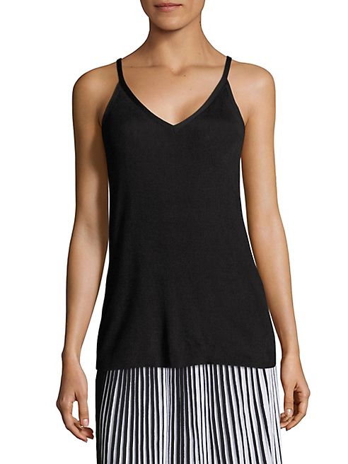 Lafayette 148 New York - Radiant Shimmer Rib-Knit Tank Top