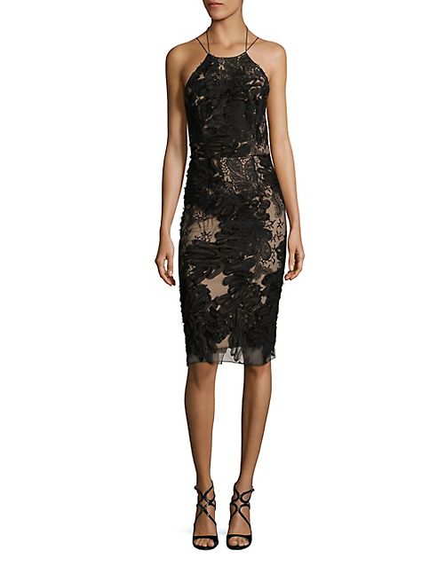 Marchesa Notte - Halter Soutage Dress