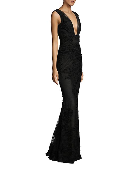 Marchesa Notte - Sleeveless Soutage Gown