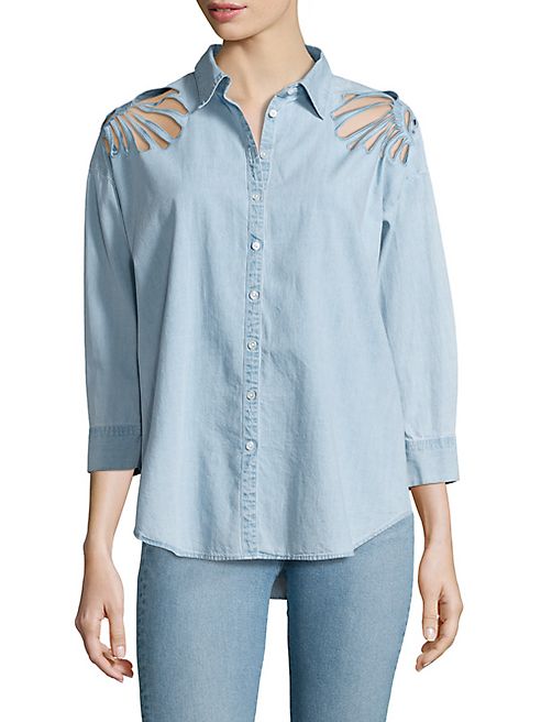 3x1 - Freja Cutout Chambray Shirt