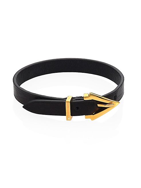 Vita Fede - Mini Titan Pelle Leather Bracelet/Goldtone