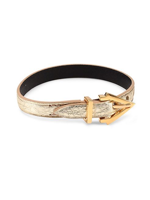 Vita Fede - Mini Titan Pelle Leather Bracelet/Goldtone