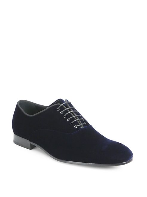 Giorgio Armani - Velvet Lace-Up Shoes