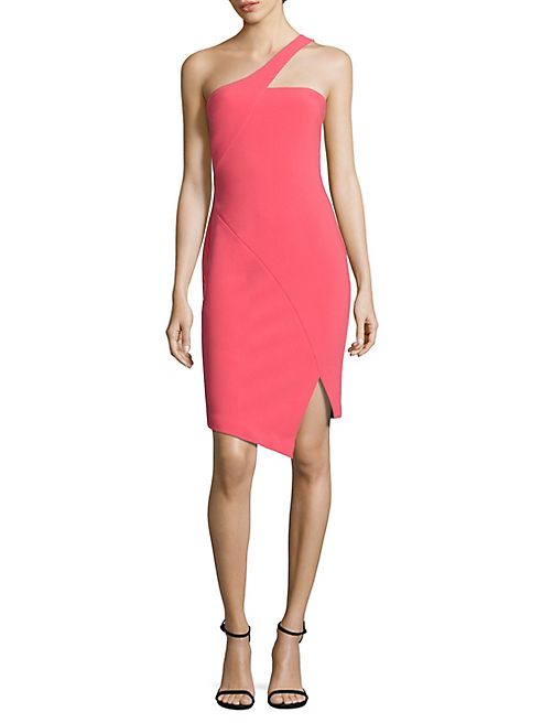 LIKELY - Cerise One Shoulder Dress