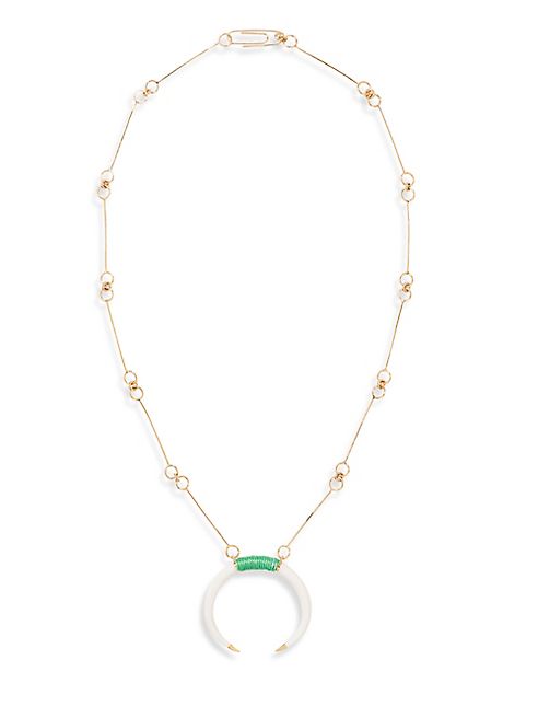 Aurélie Bidermann - Caftan Moon Baby Faux-Horn Pendant Necklace