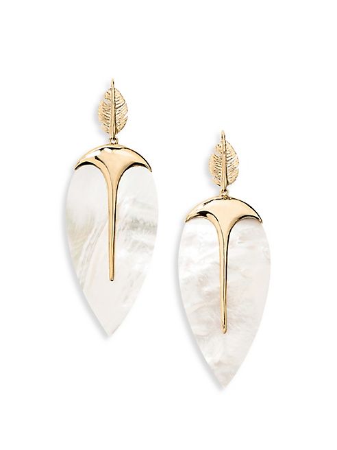 Aurélie Bidermann - Talitha Mother-Of-Pearl Drop Earrings