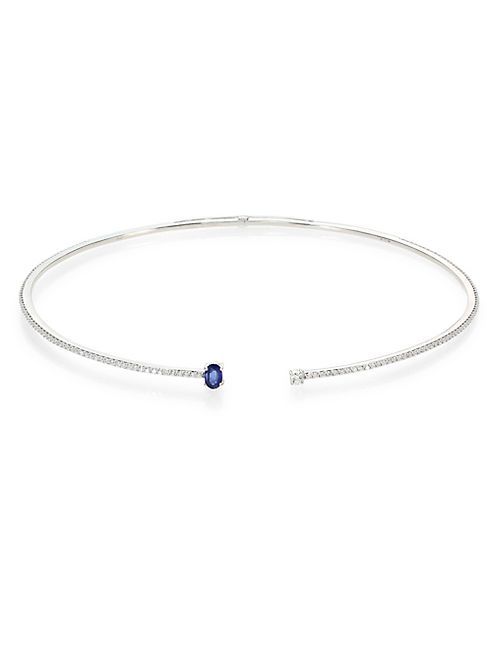 Hueb - Spectrum Diamond, Blue Sapphire & 18K White Gold Choker