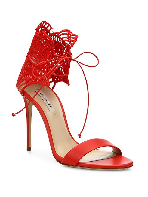 Casadei - Crochet Leather Sandals