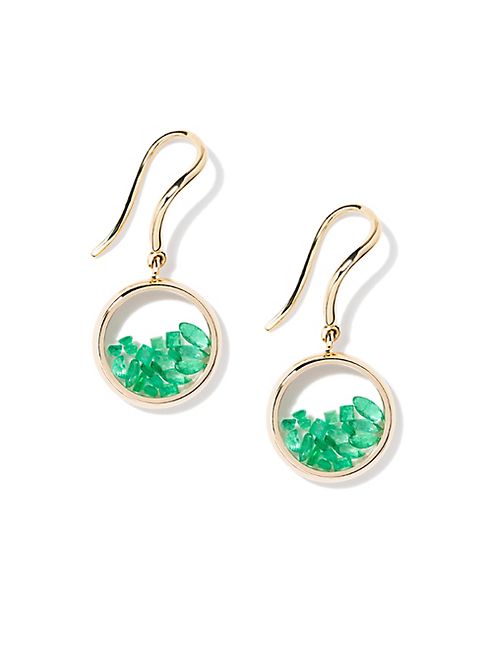 Aurélie Bidermann - Chivor Emerald & 18K Yellow Gold Earrings