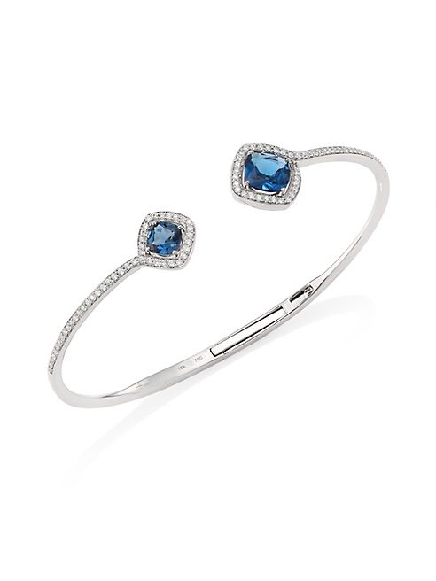 Hueb - Spectrum Diamond & London Blue Topaz Bangle