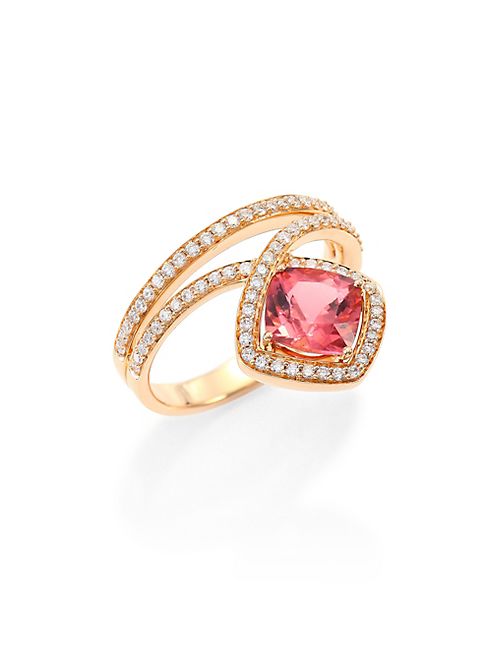 Hueb - Spectrum Diamond, Tourmaline & 18K Yellow Gold Ring