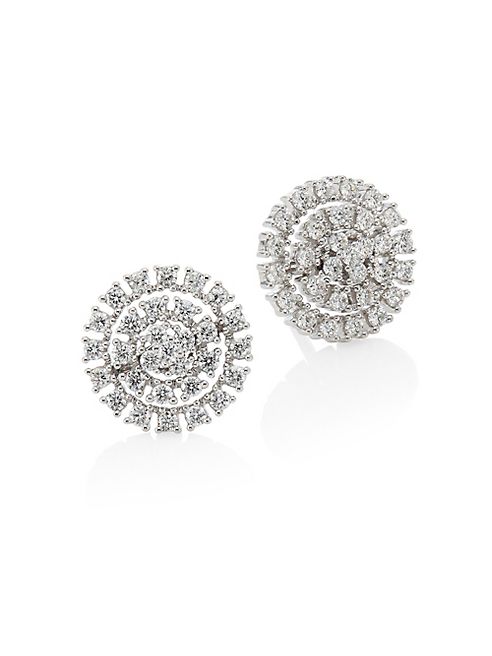 Hueb - Spectrum Diamond & 18K White Gold Stud Earrings