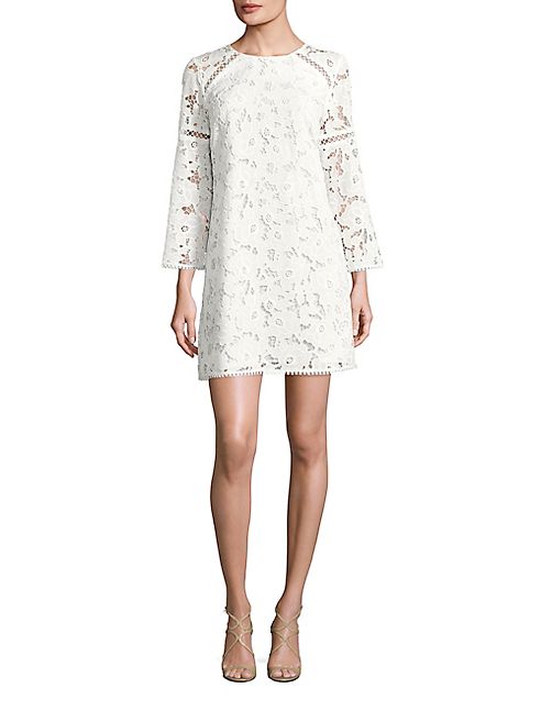 Shoshanna - Long Sleeved Floral Lace Dress