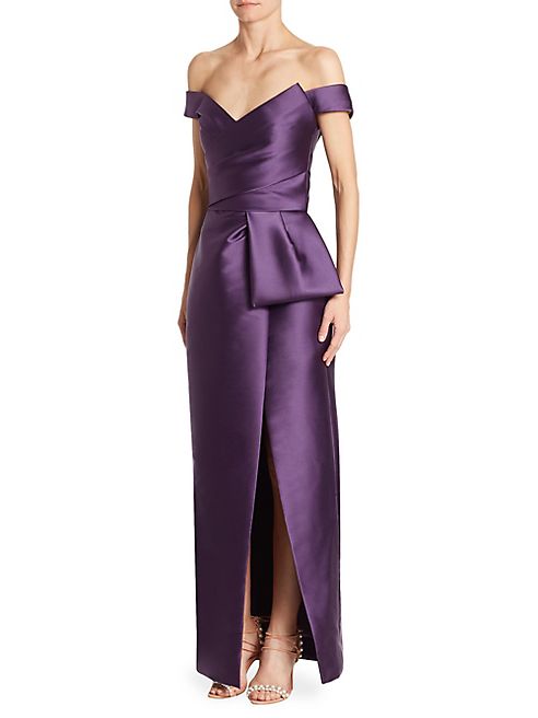 Monique Lhuillier - Off-The-Shoulder Tulip Gown