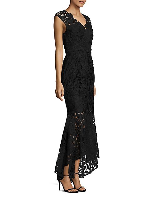 Shoshanna - MIDNIGHT Hi-Lo Mermaid Lace Gown