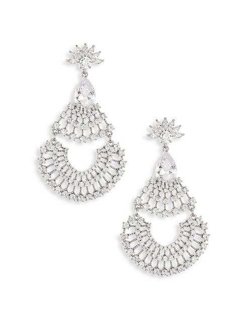 Fallon - Monarch Fan Crystal Chandelier Earrings