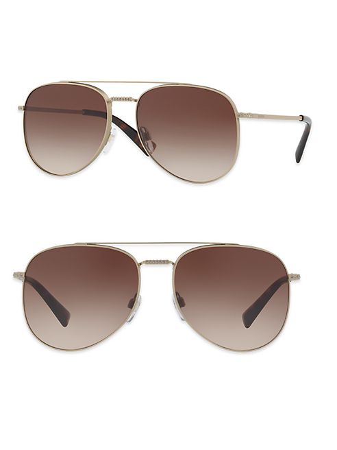 Valentino - Glamtech 56MM Aviator Sunglasses