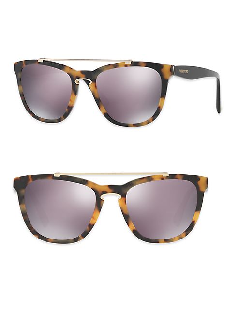 Valentino - Rockloop 54MM Mirrored Square Sunglasses