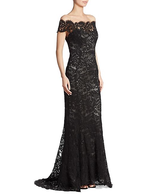 ANNA MAIER - Lyona Silk Lace Gown