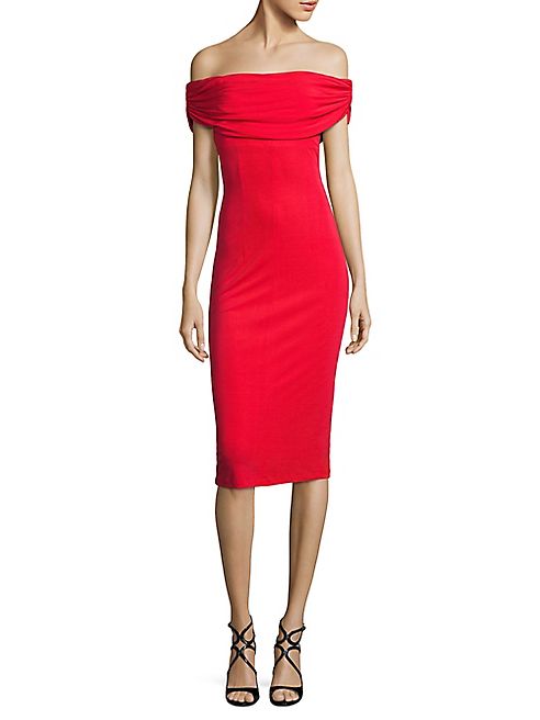 David Meister - Off-The-Shoulder Jersey Dress