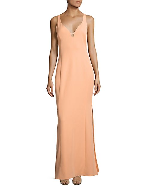 Laundry by Shelli Segal - Cutout Stretch Crepe Gown