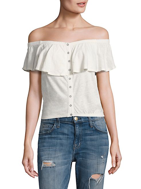 Free People - Love Letter Off-the-Shoulder Cropped Top