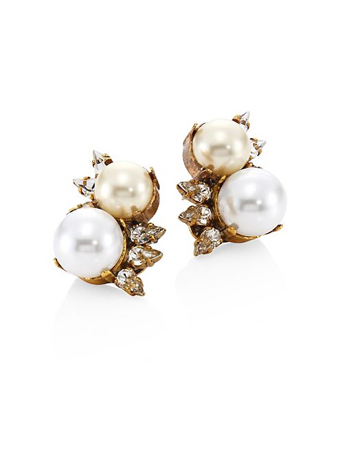 Erickson Beamon - Dancing Queen Faux-Pearl Stud Earrings