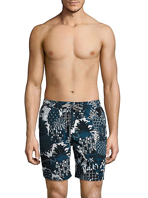 Onia - Charles Pineapple-Print Swim Shorts