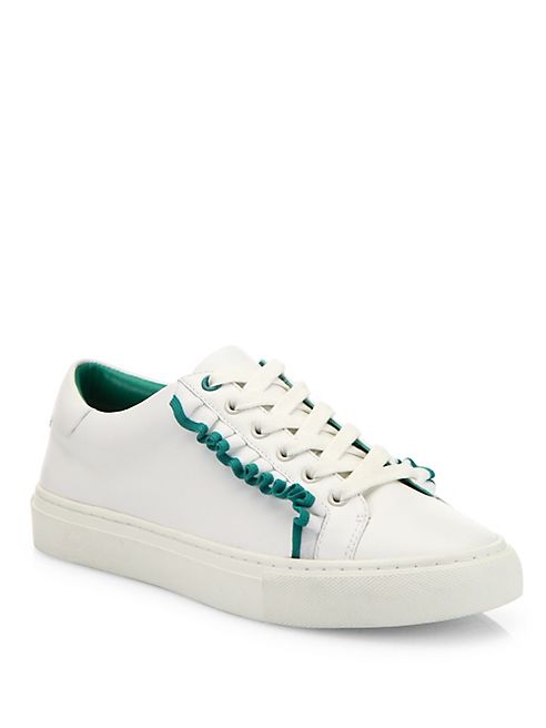 Tory Burch - Ruffled Leather Sneakers