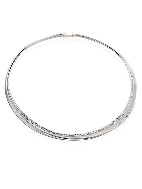 Marco Bicego - Masai Diamond & 18K white Gold Three-Strand Necklace