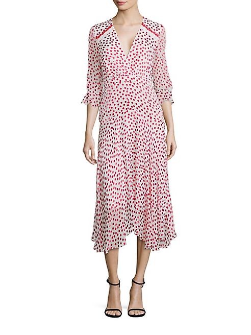 SALONI - Edith B Polka Dot Silk Dress