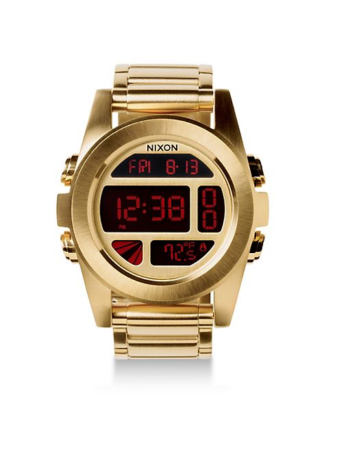 Nixon - Unit Stainless Steel Digital Bracelet Watch