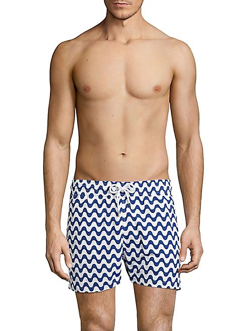 Frescobol Carioca - Angra Wavy Print Swim Trunks