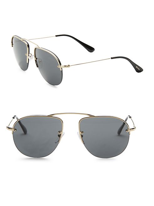 Prada - Teddy 55MM Pilot Sunglasses