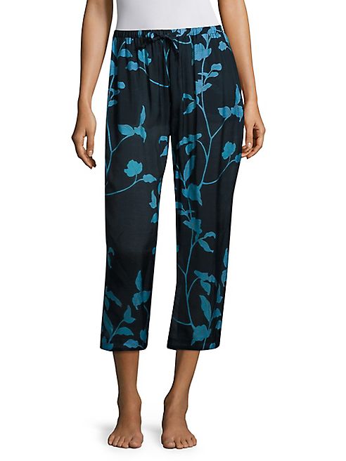 SKIN - Floral Printed Cropped Pajama Pants