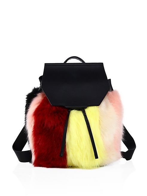 KENDALL + KYLIE - Nancy Multi-Colored Faux Fur Backpack