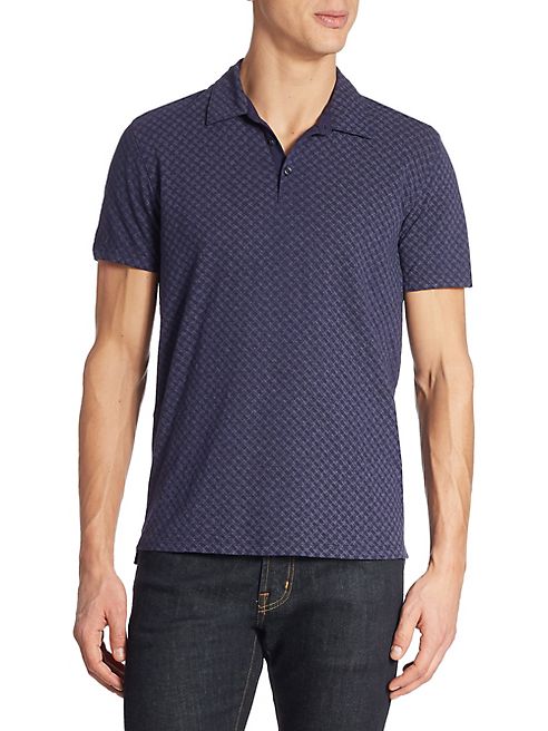 Zachary Prell - Mays Geometric Patterned Polo