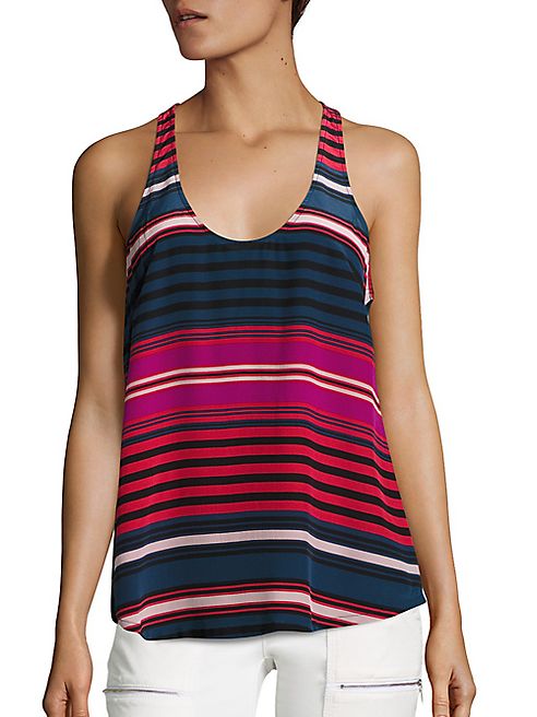 Joie - Drew C Striped Silk Tank Top