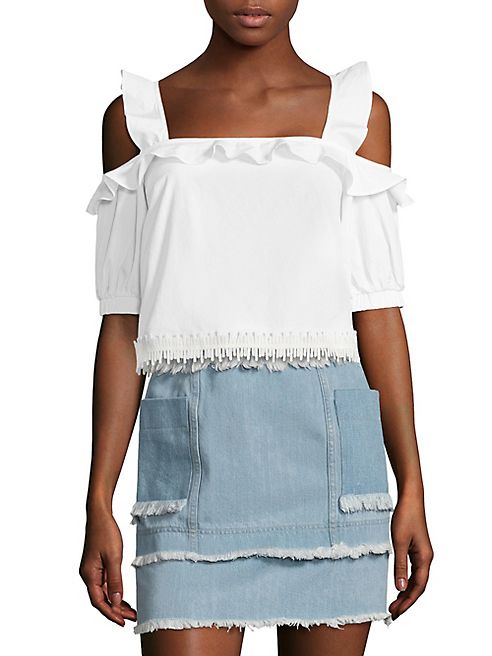 NICHOLAS - N/Nicholas Cold-Shoulder Cropped Top