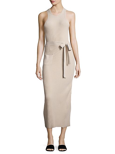 Helmut Lang - Ribbed Waist Tie Dress