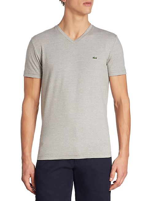 Lacoste - V-Neck Regular-Fit Cotton Tee