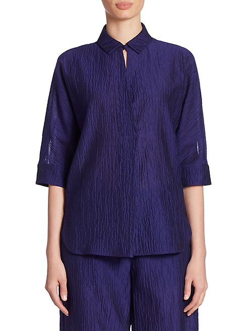 Armani Collezioni - Crinkled Silk Shirt