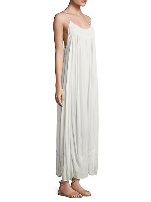 Free People - Embroidered Elaine Slip Dress