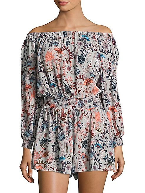 Free People - Pretty and Free Off-the-Shoulder Floral Romper