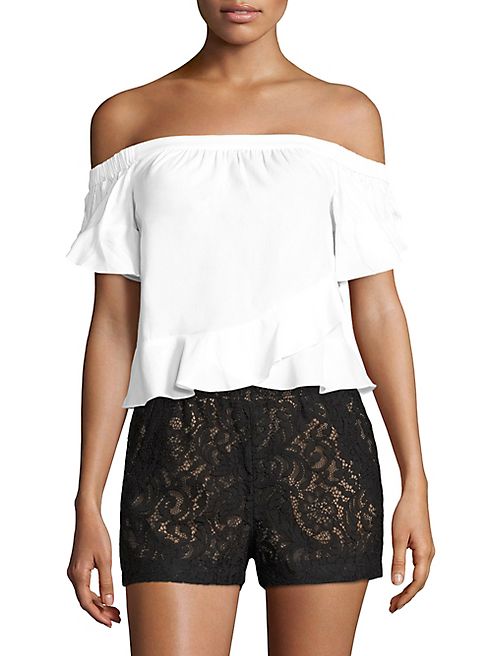 BCBGMAXAZRIA - Ruffled Off-The-Shoulder Blouse