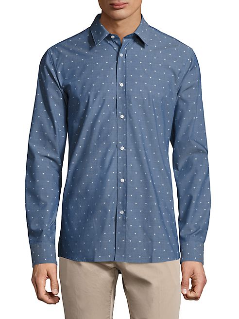 HUGO BOSS - Elisha Fil Coupe Button-Down Shirt