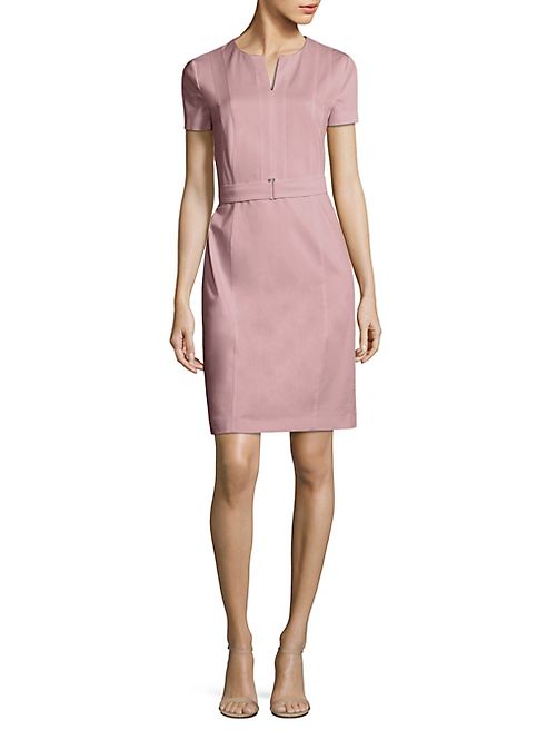 BOSS - Desany Stretch-Virgin Wool Sheath Dress