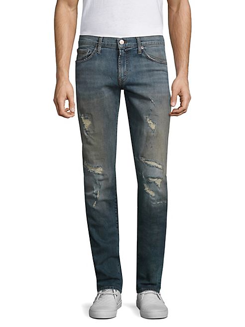 J BRAND - Tyler Distressed Slim-Fit Jeans